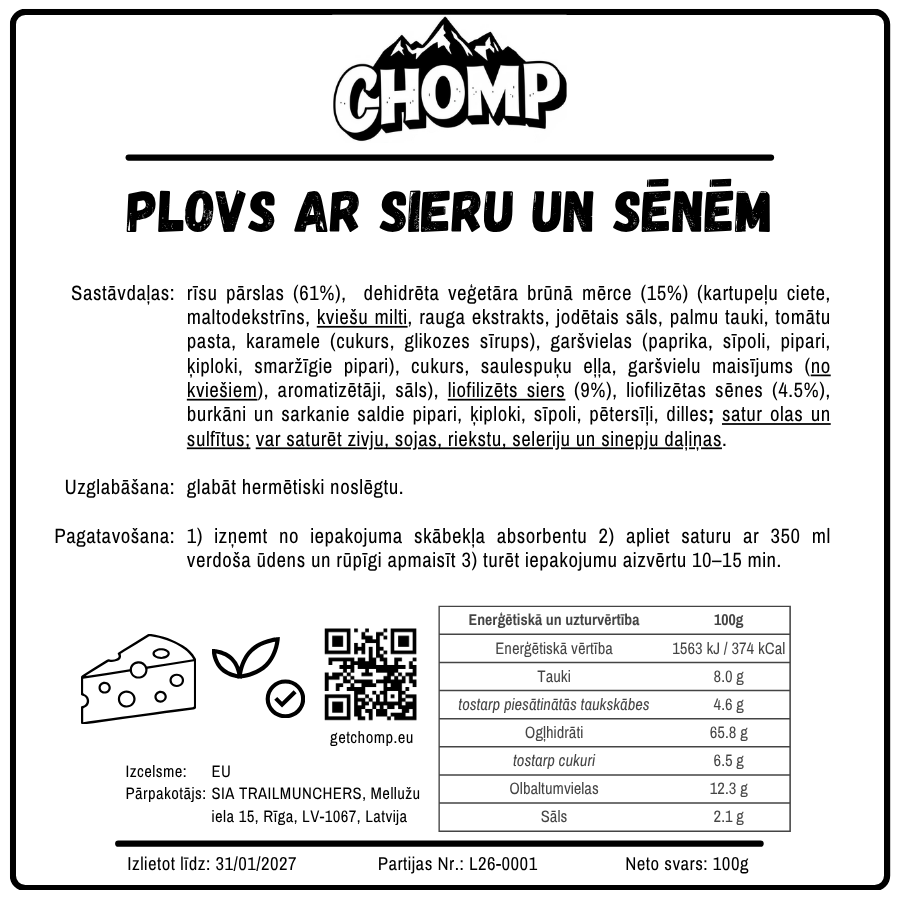 Plovs ar sieru un sēnēm