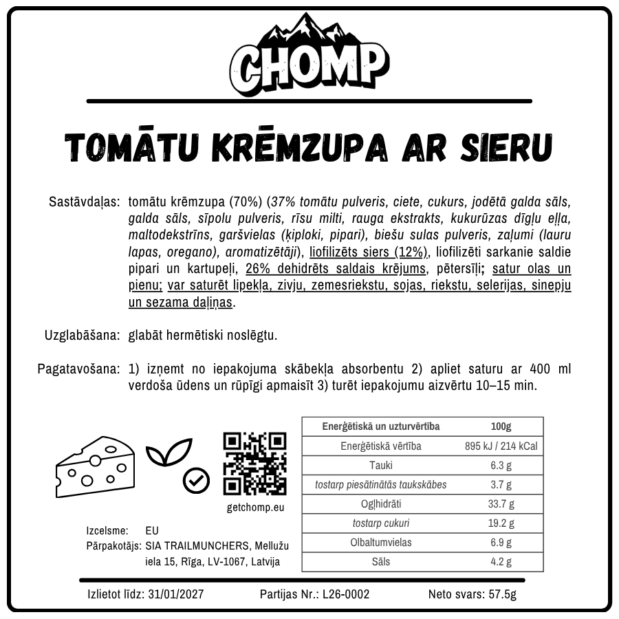 Tomātu krēmzupa ar sieru