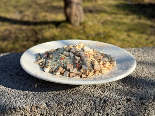 Sēņu stroganovs ar kartupeļu biezeni