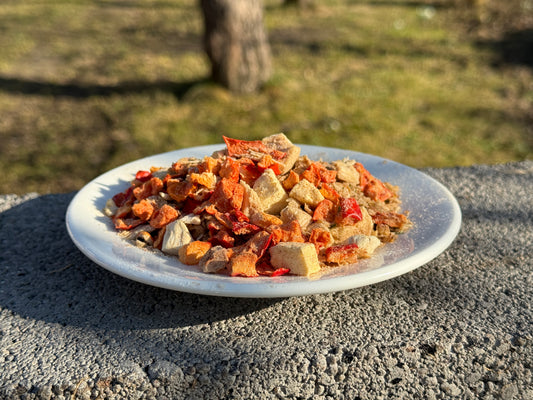 Siera vista ar griķiem un papriku brūnajā mērcē