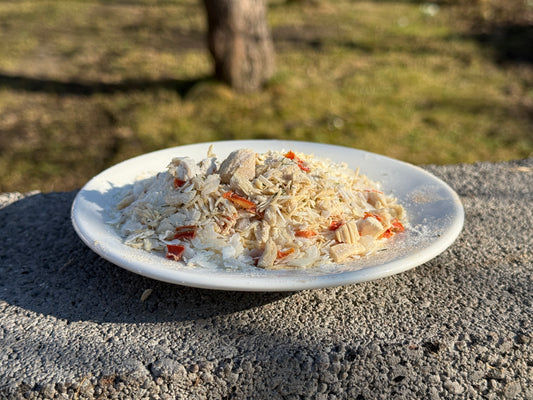 Vista ķiploku mērcē ar rīsiem un burkāniem