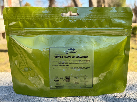 Vistas plovs ar zaļumiem